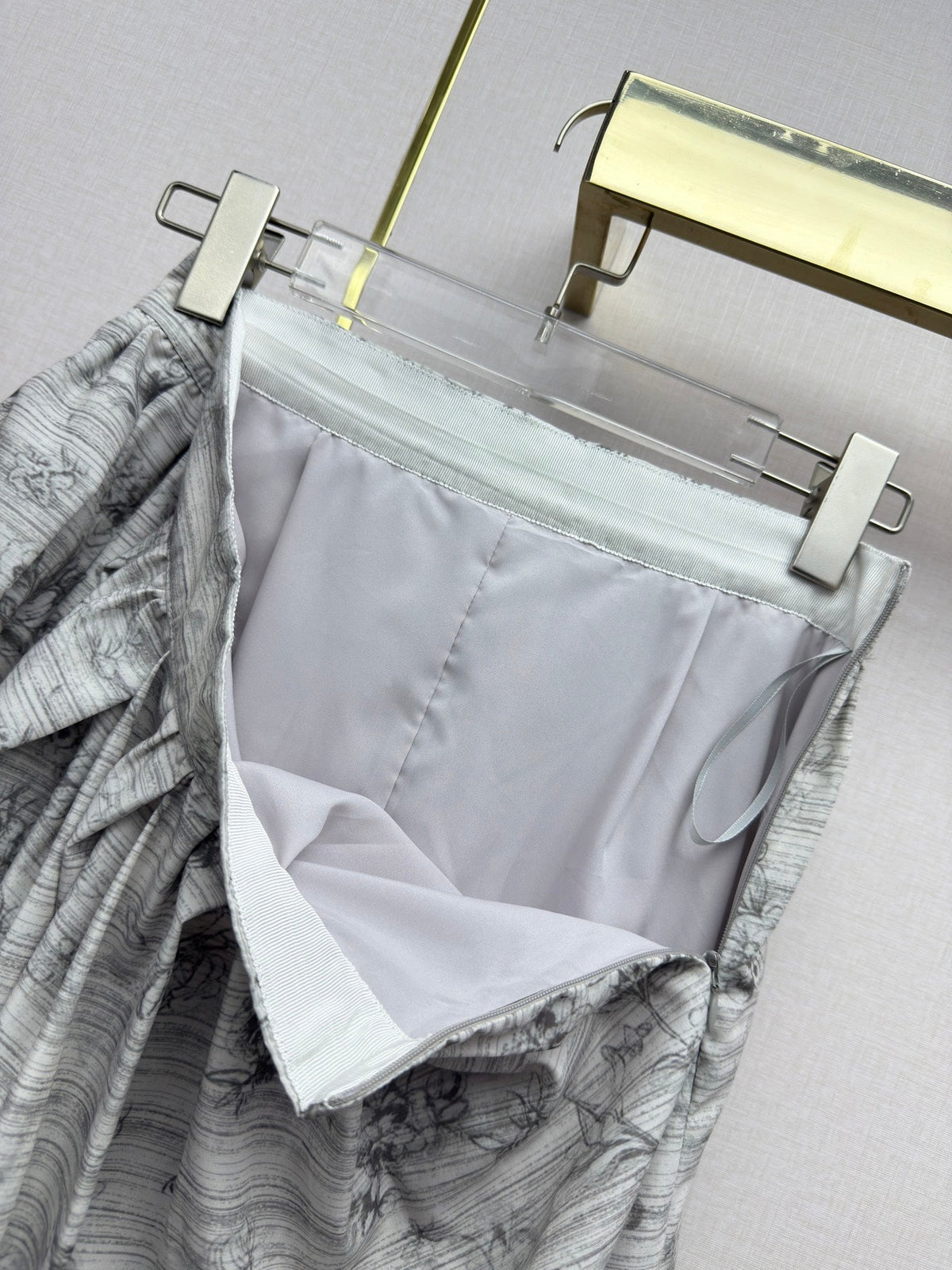 Dior 2026 Midi Skirt Grey Polyester 396914
