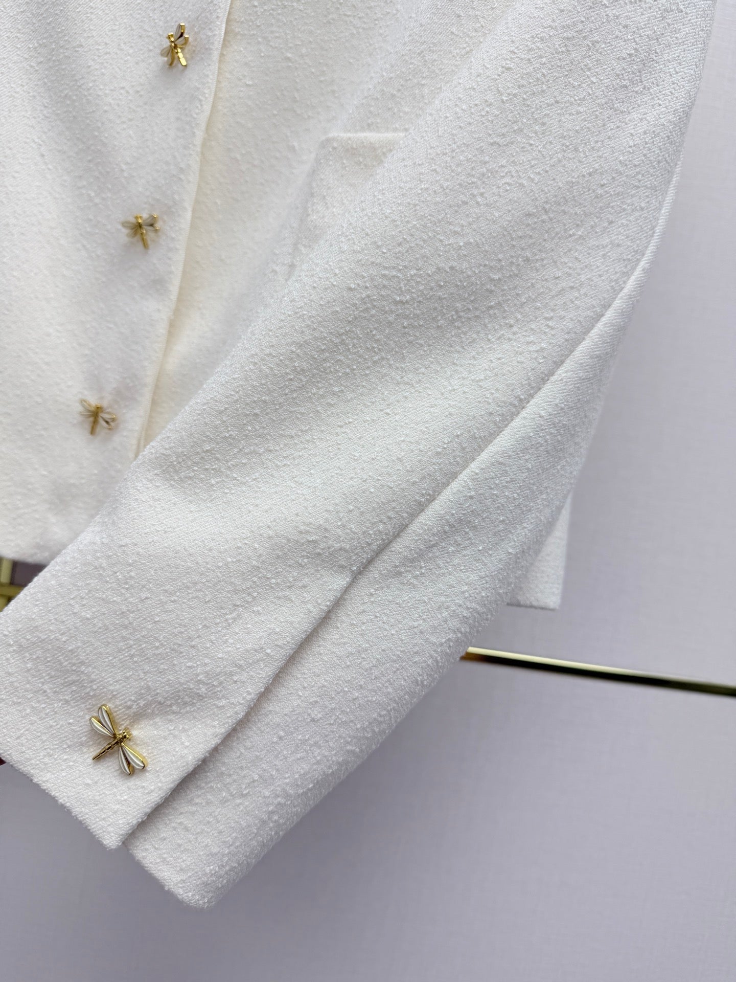Dior 2026 Stand Collar Jacket White Wool 425720