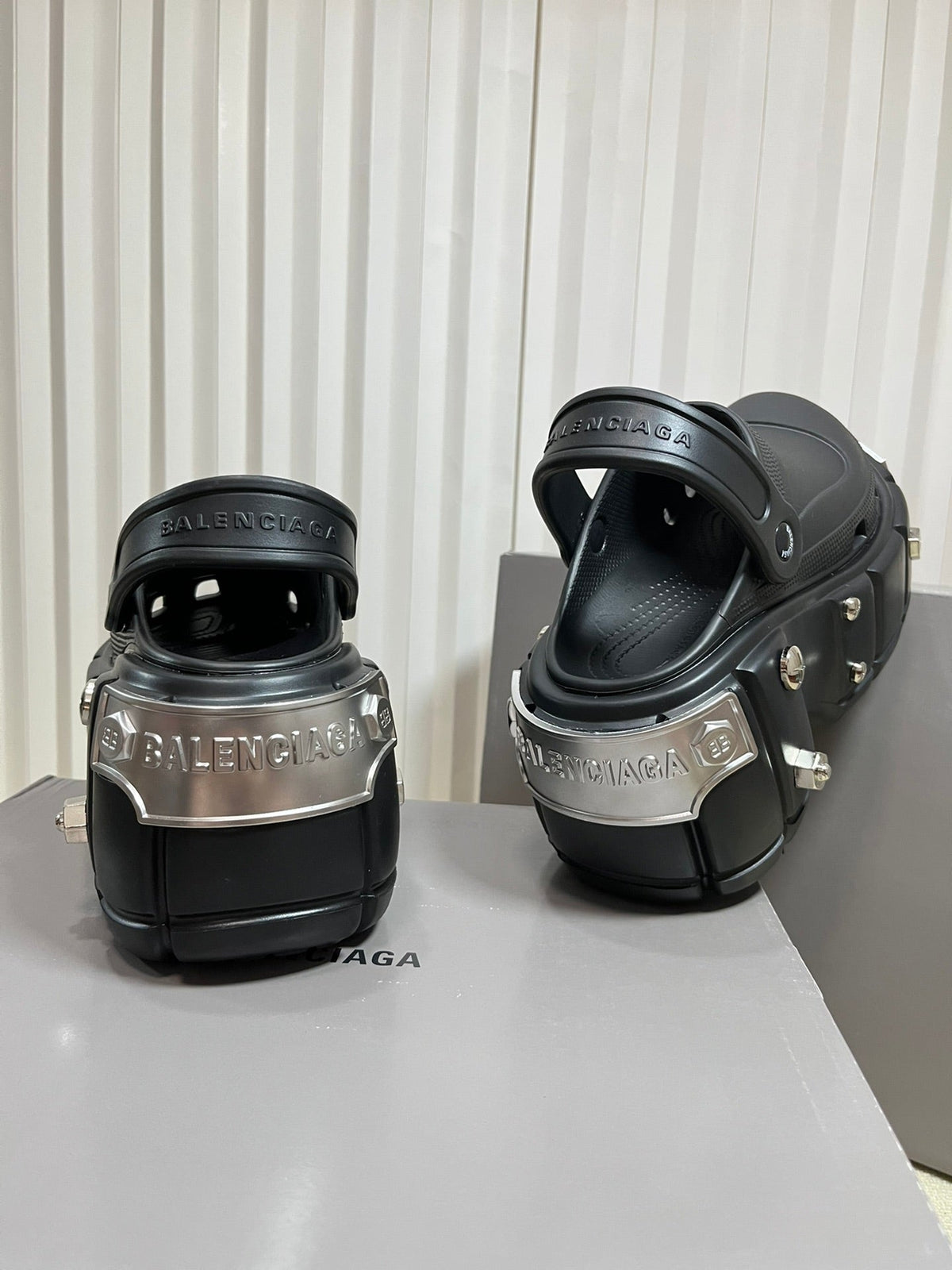 Balenciaga x Crocs Hardcrocs Black Leather 672650