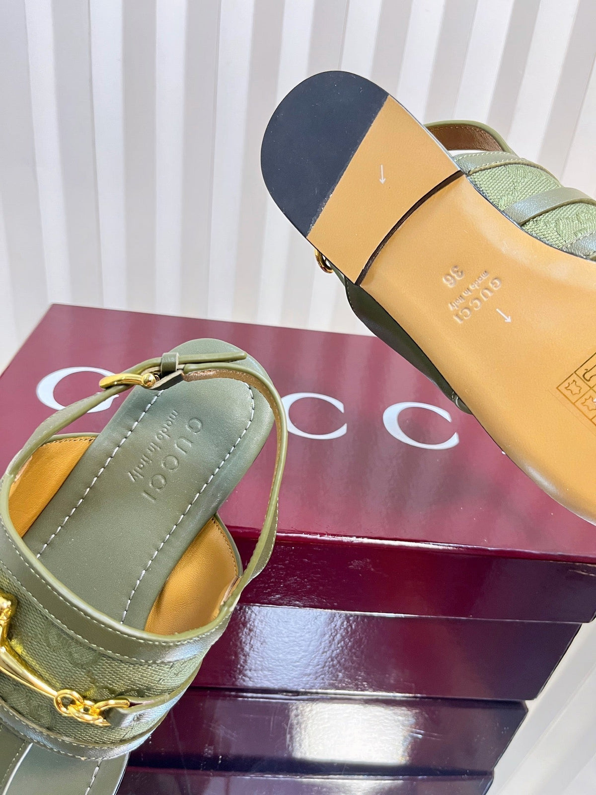 GC 25 Thong Sandal Dark Green Canvas 294683