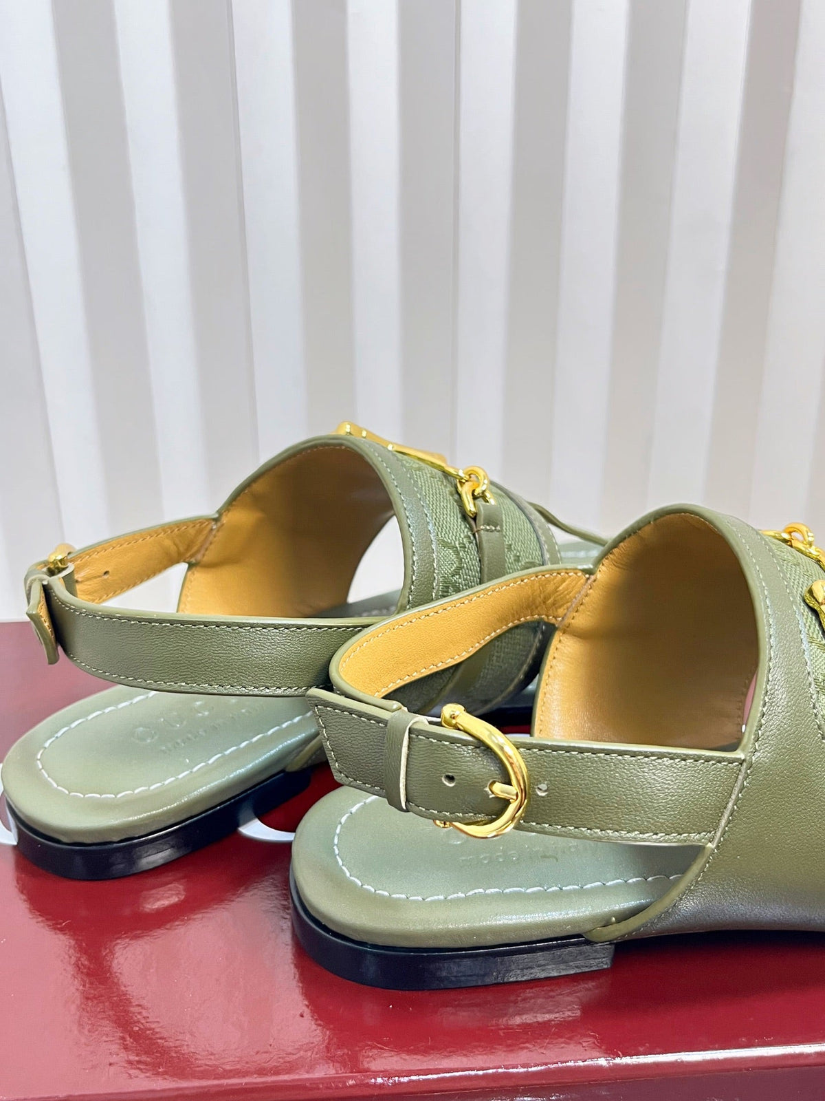 GC 25 Thong Sandal Dark Green Canvas 294683