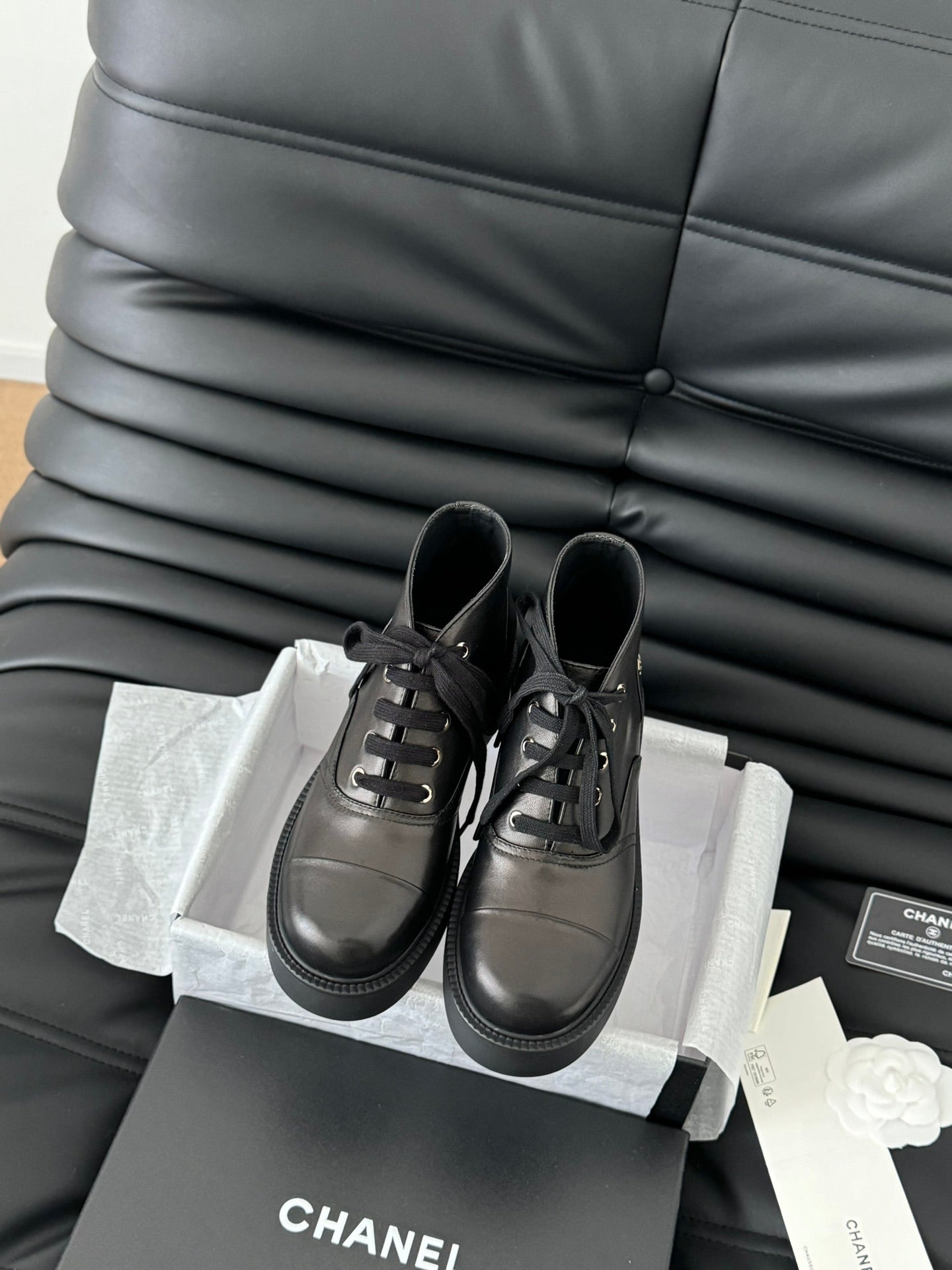 CC Ankle Boots Black Calfskin 937062