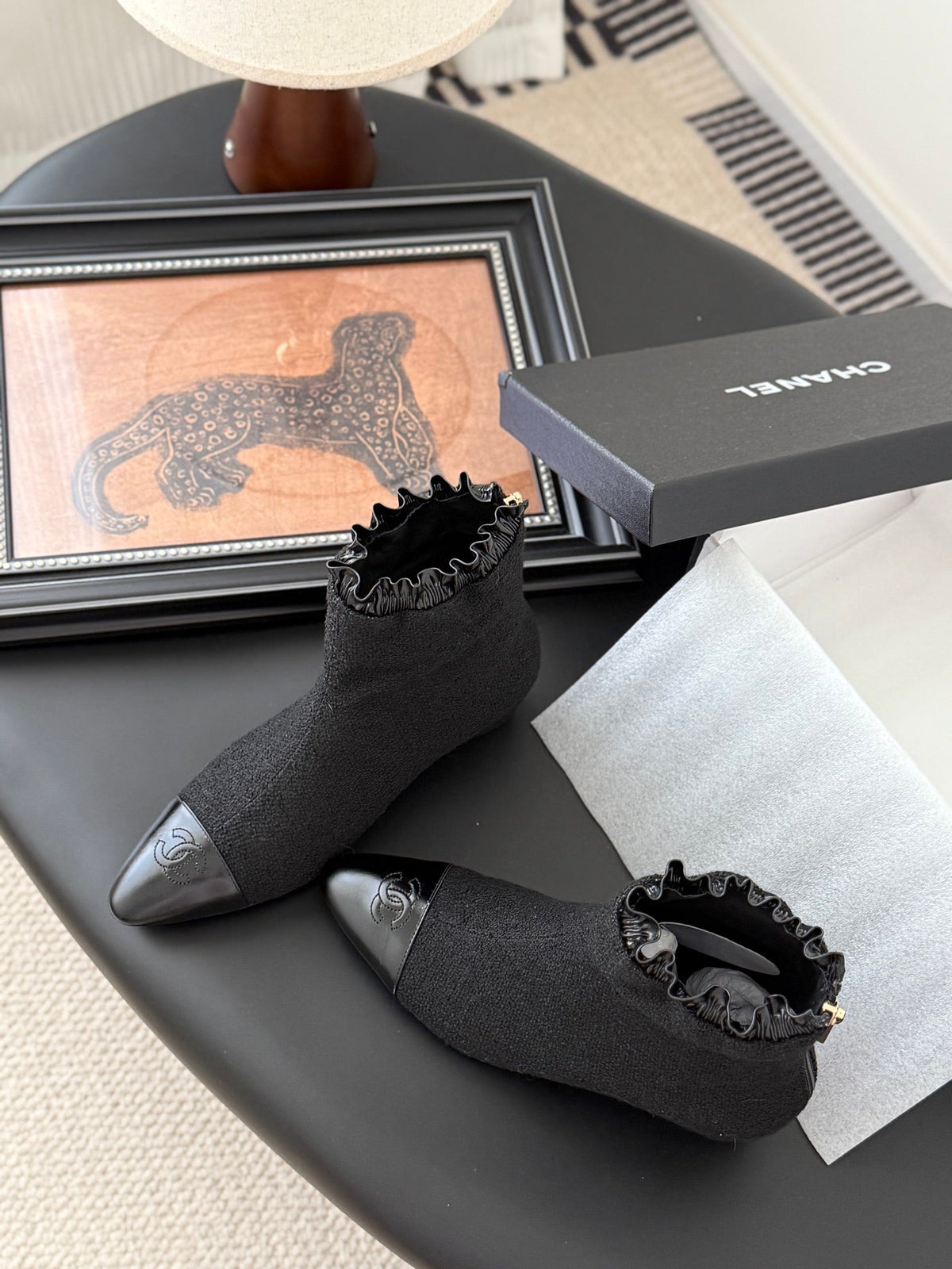 CC 25 Mary Jane boots black canvas 458773