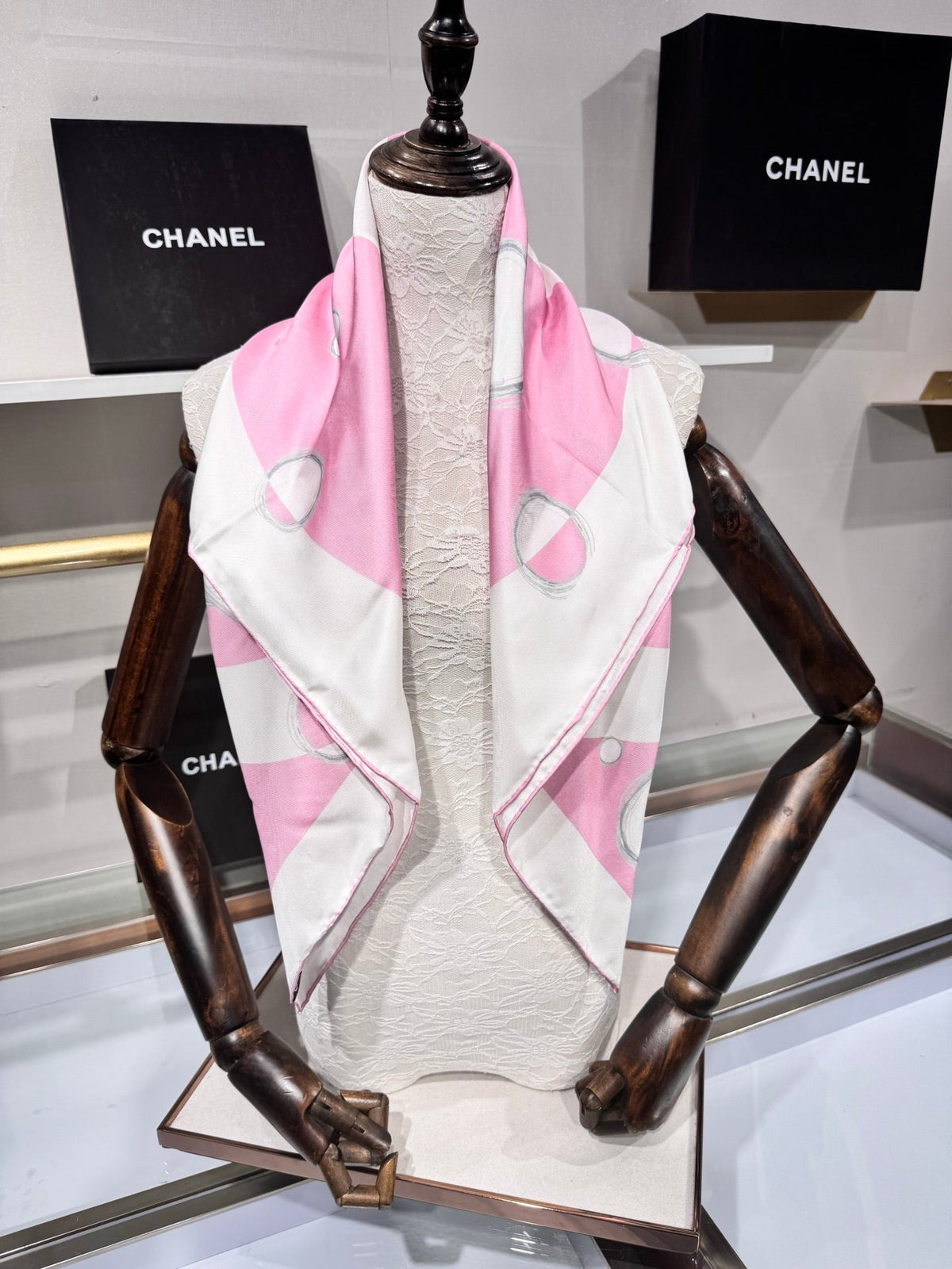 Chanel 2026 Space-Themed Scarf 90cm Silk 200823