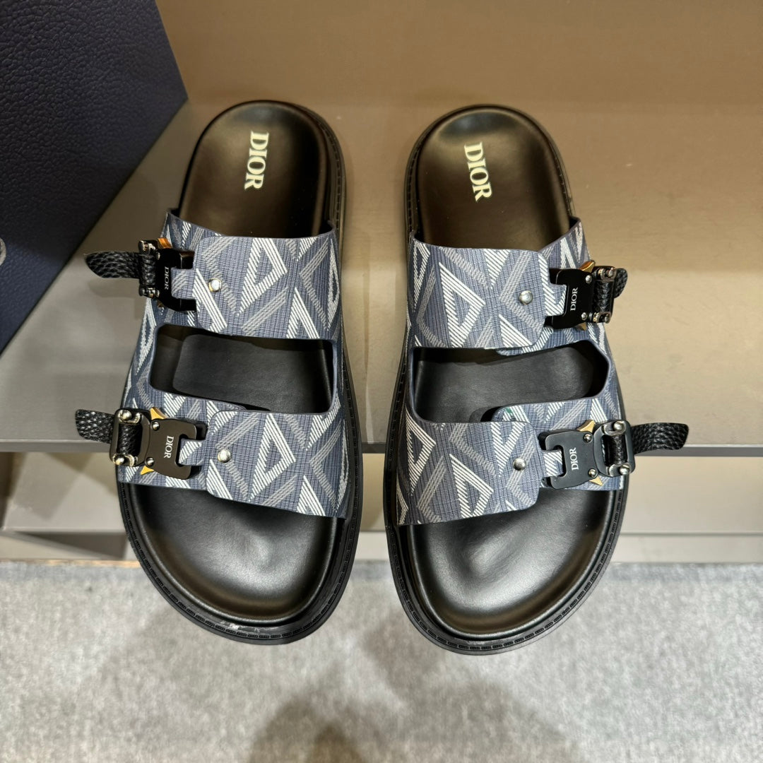 CD DOUBLE H-TOWN SANDAL ANCHOR CALFSKIN