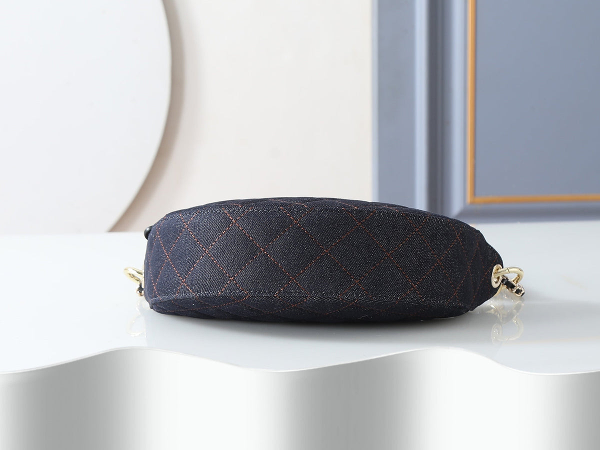 Chanel 2026 Chain Clutch 22cm Demin And Calfskin