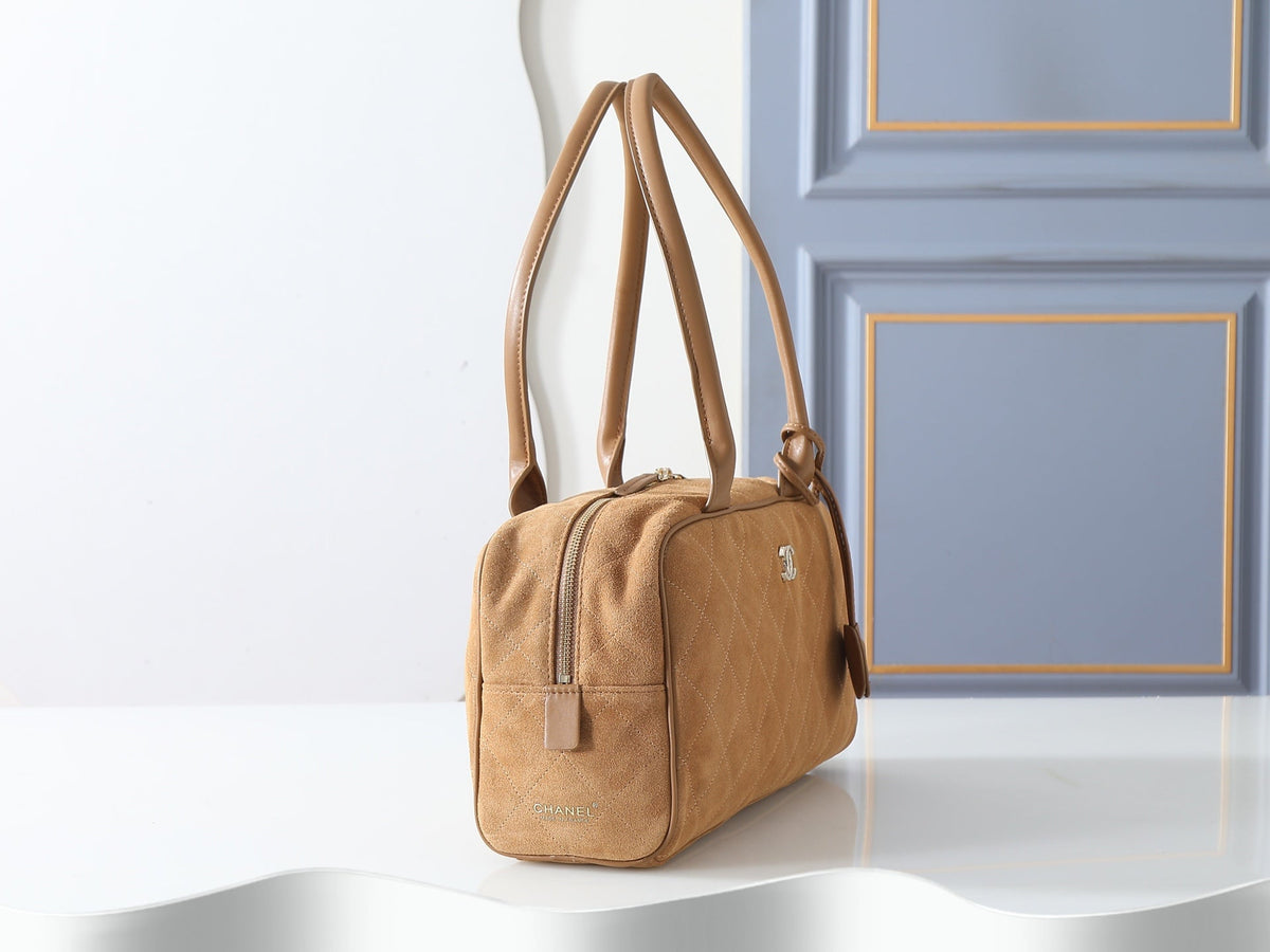 Chanel 2026 Large Bowling Bag 35.5cm Suede And Calfskin