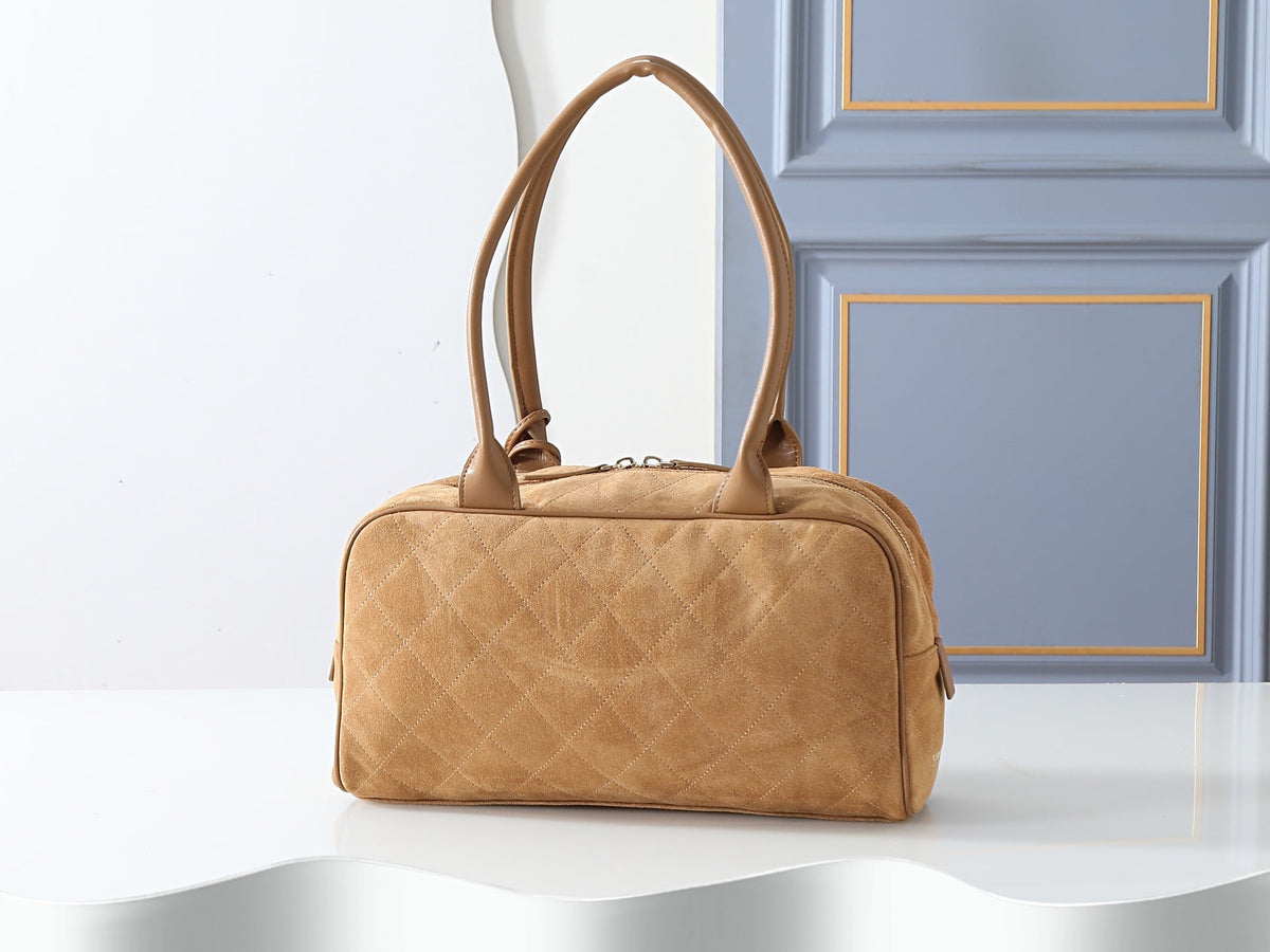 Chanel 2026 Large Bowling Bag 35.5cm Suede And Calfskin