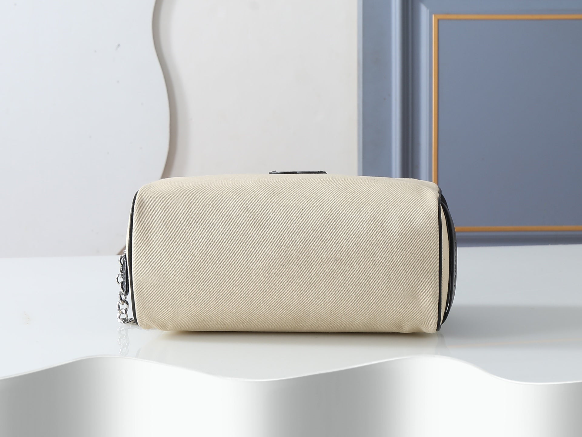 Chanel 2026 Large Zippered Pouch 29cm Canvas Leather