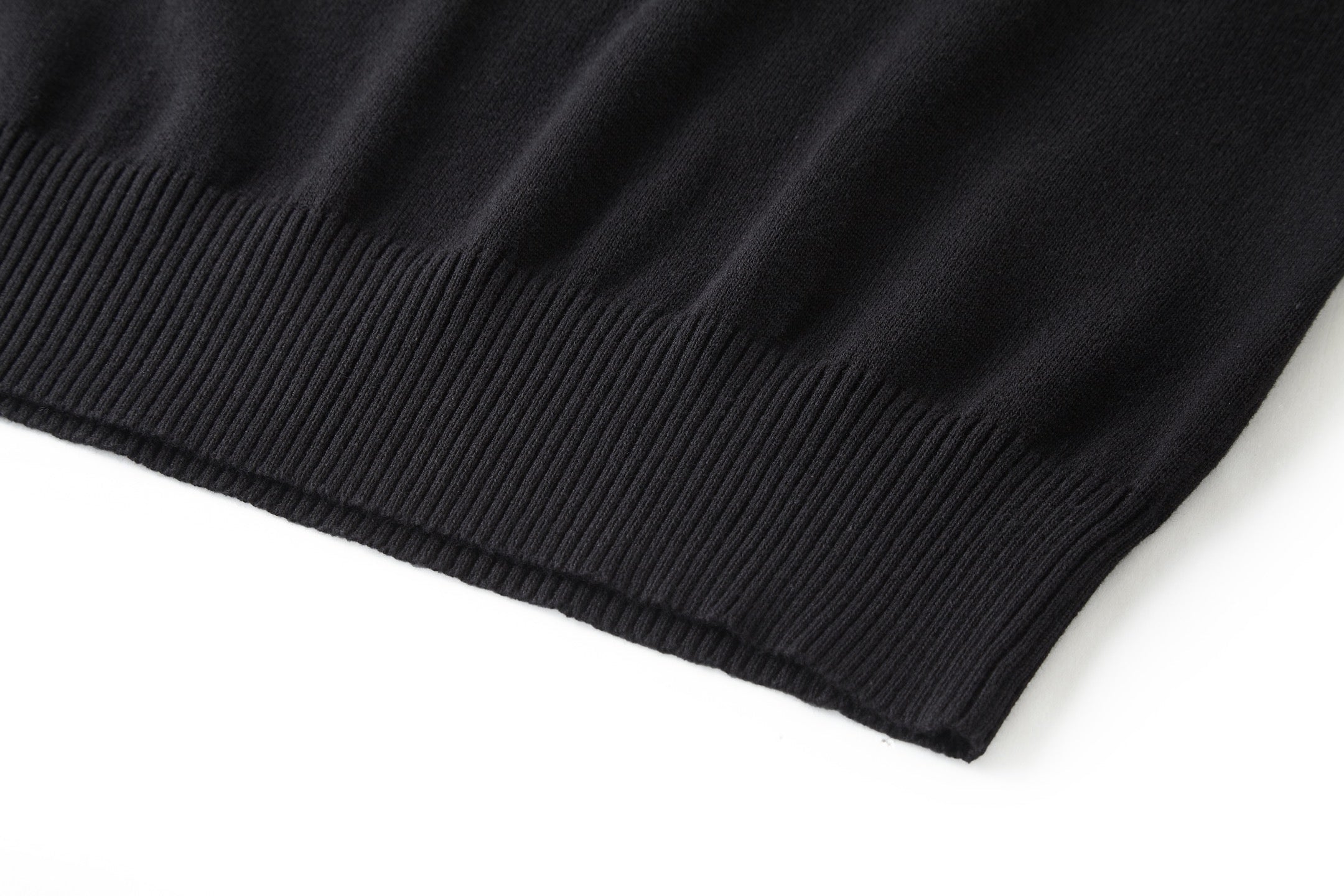 CD Embroidered Logo Sweater Black Wool Cotton