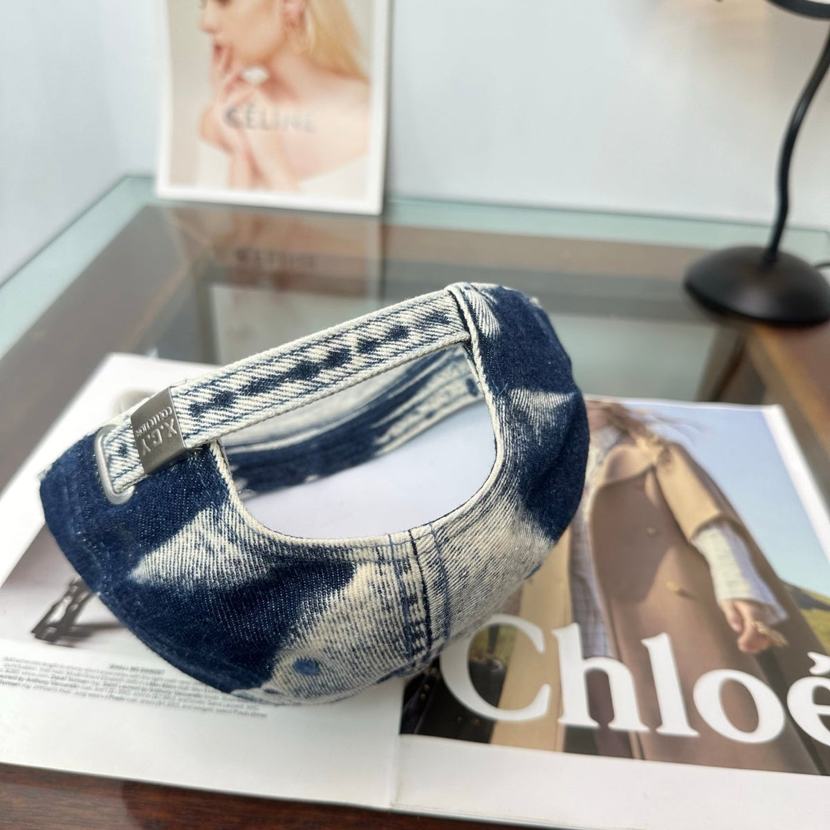 Chanel Denim Baseball Cap Hat 514879