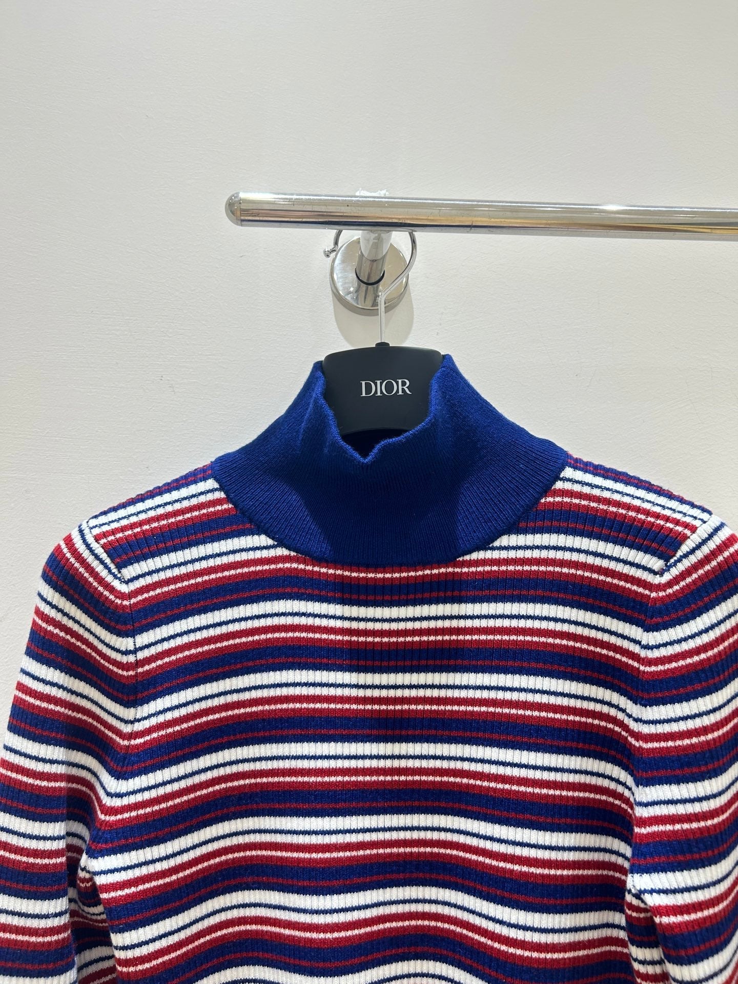 Celine 25 Striped Sweater Red Blue White Wool 308020