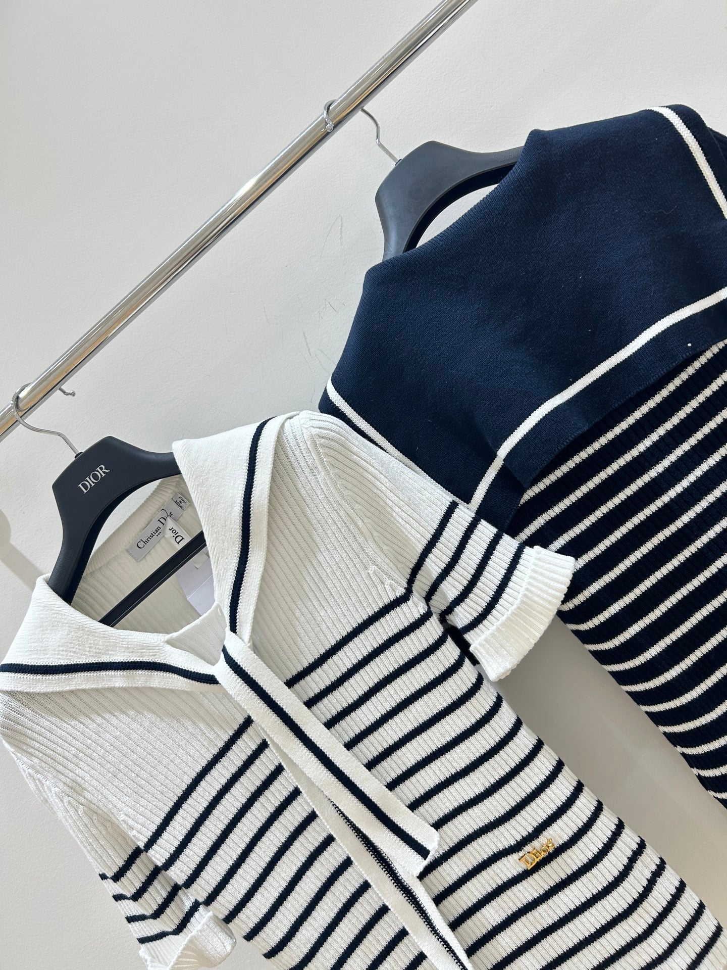 Dior 2026 Striped Ribbed Knit Top Cotton 474752