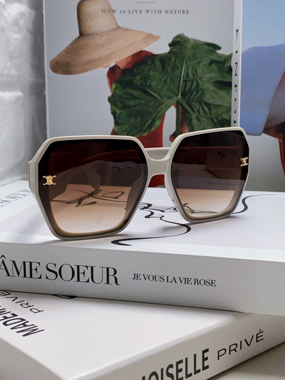 TRIOMPHE SUNGLASSES 552770 IN LIGHT GREY ACETATE