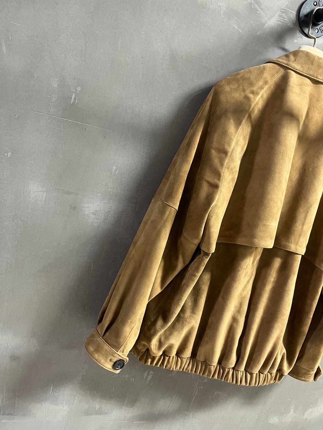 Miu Miu 2025 Jacket Camel Sheepskin Suede