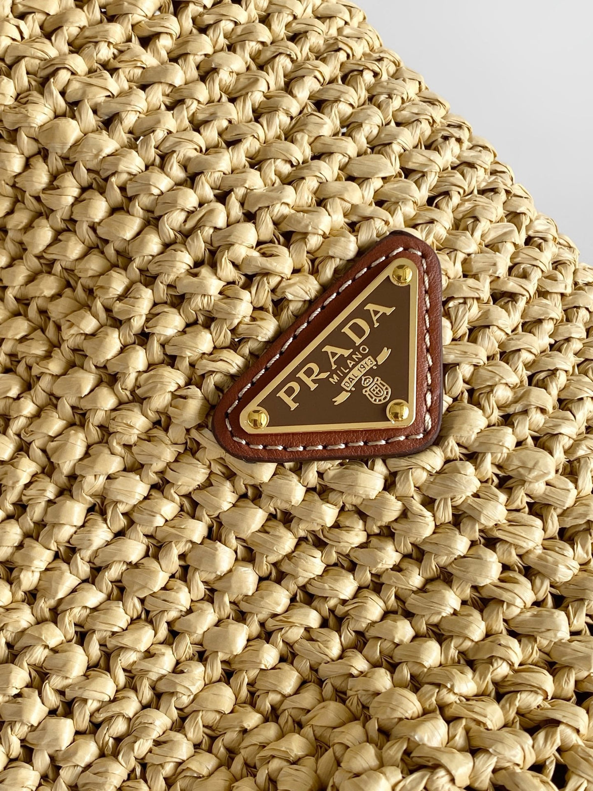 Prada 2026 Tote Bag 40cm Beige Woven