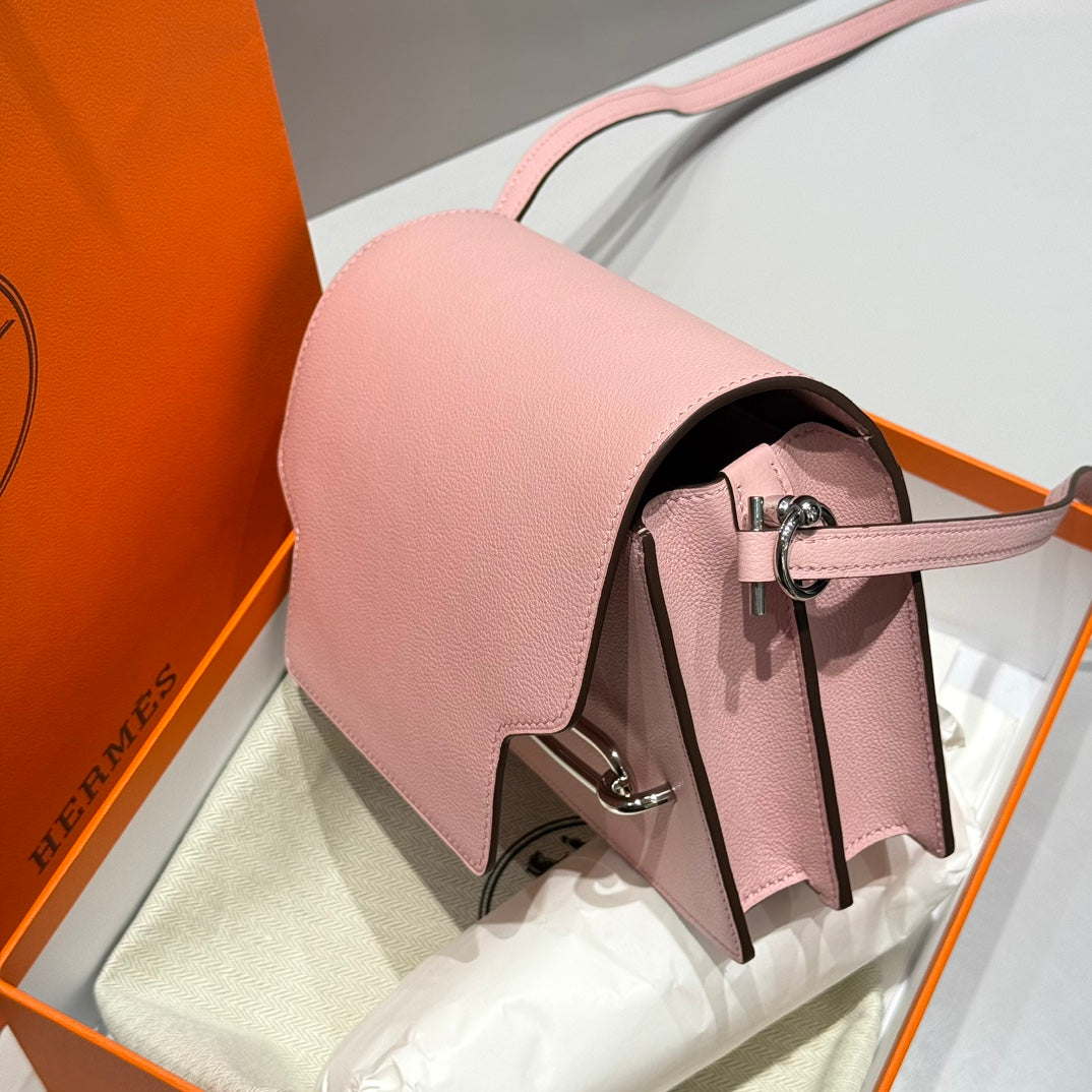 HM SAC ROULIS 18 PINK PASTEL EVERCOLOR CALFSKIN237570