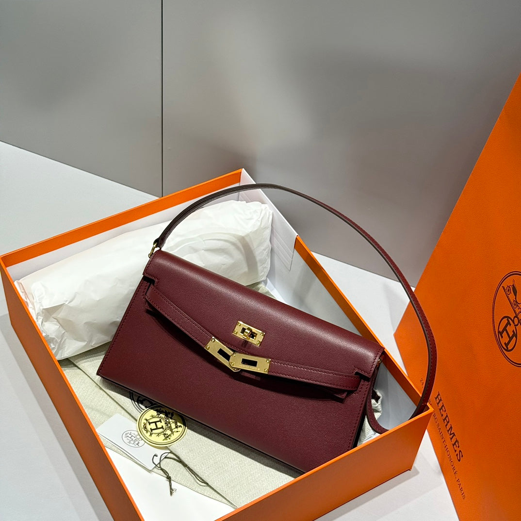 High-end Hermes 2026 Kelly Elan 27cm Calfskin