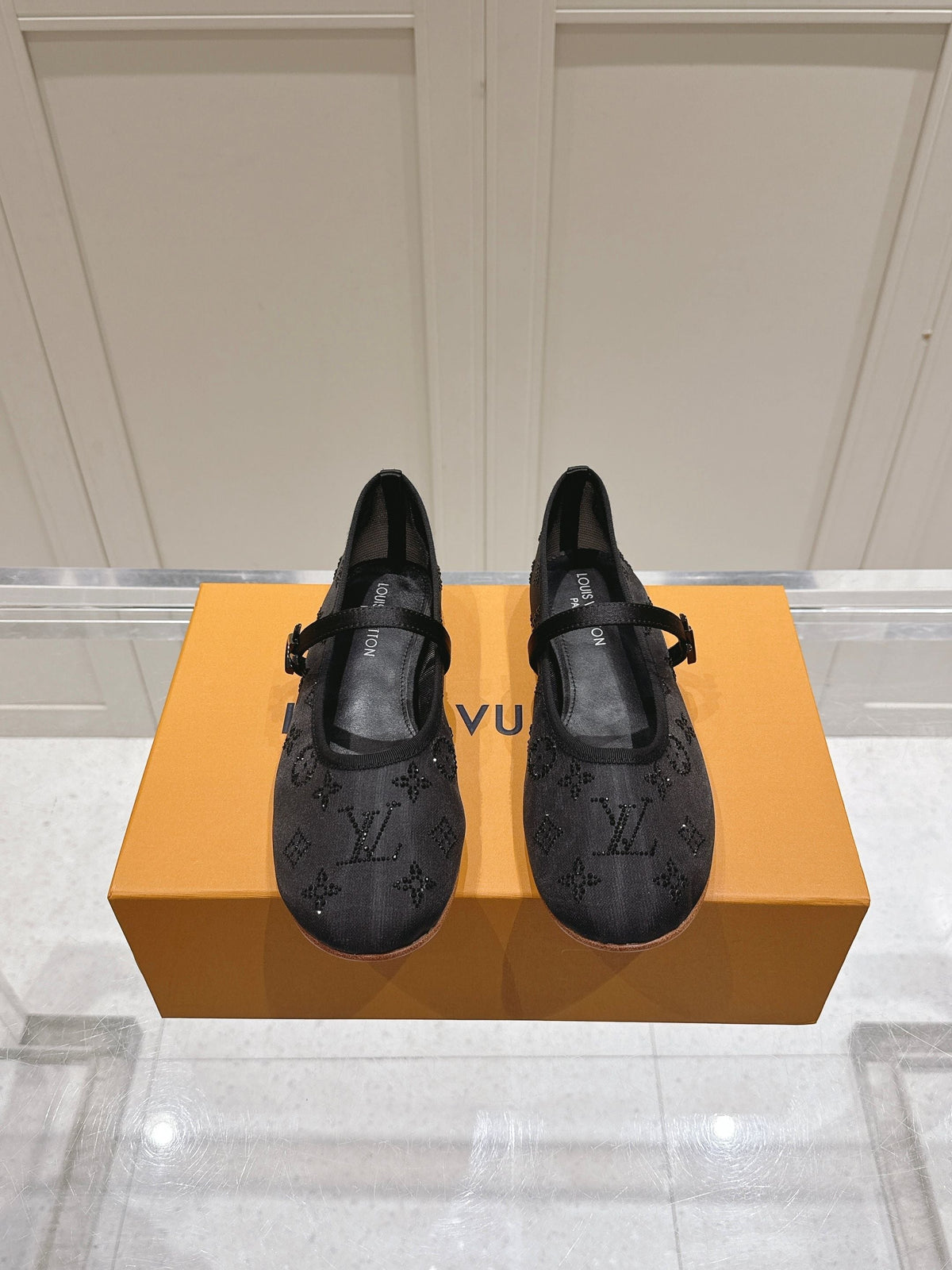 Louis Vuitton 2026 Ballet Flats Mesh Leather 778849
