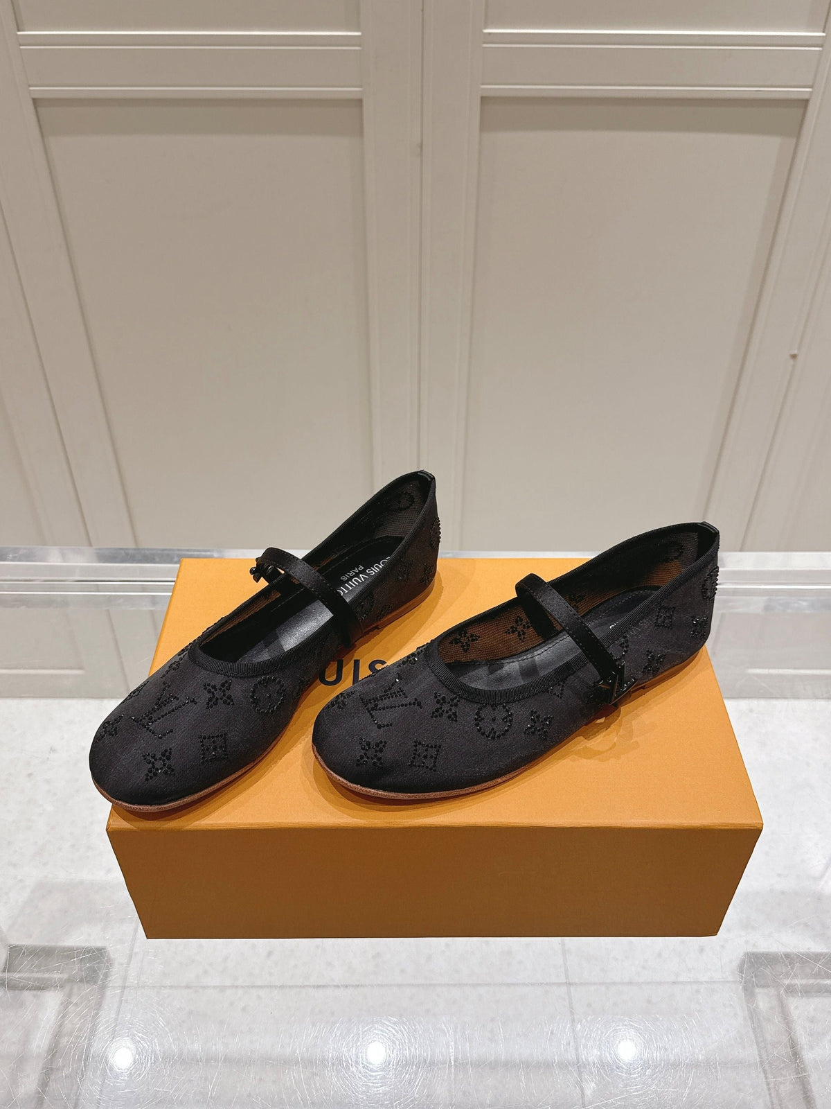 Louis Vuitton 2026 Ballet Flats Mesh Leather 778849