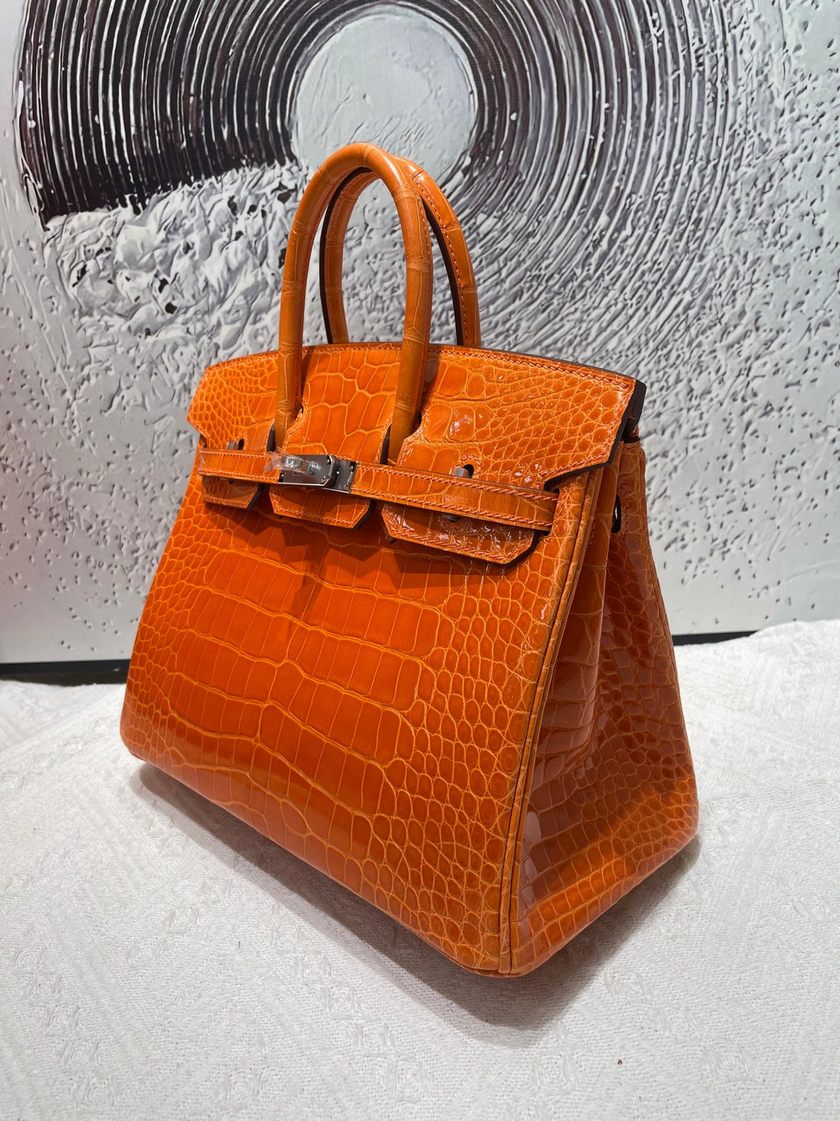 High-end Hermes 2026 Birkin Bag 25cm Glossy Crocodile Leather