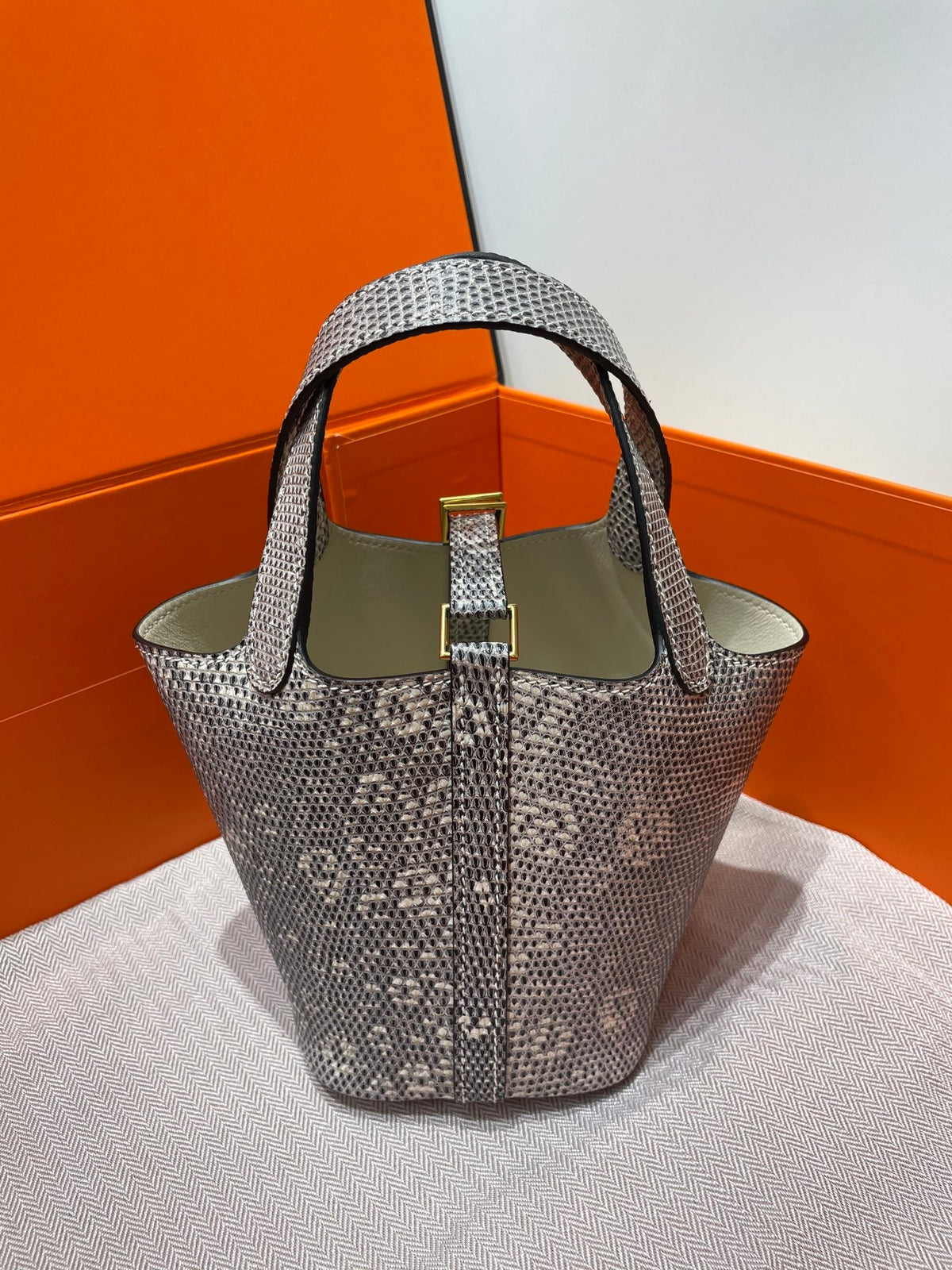 High-end Hermes 2026 Micro Picotin Lock 14 Bag Lizard Skin