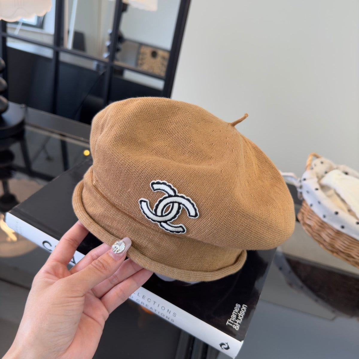 Chanel Beret Brown Cotton 262180
