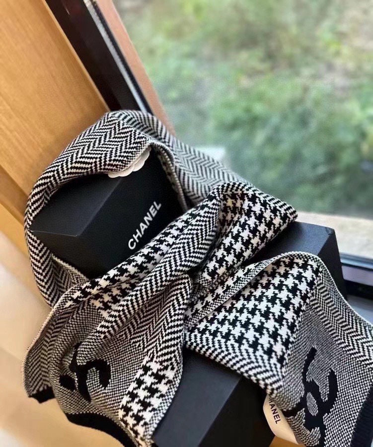 CC Scarf 190CM In Grey White Cashmere 424835