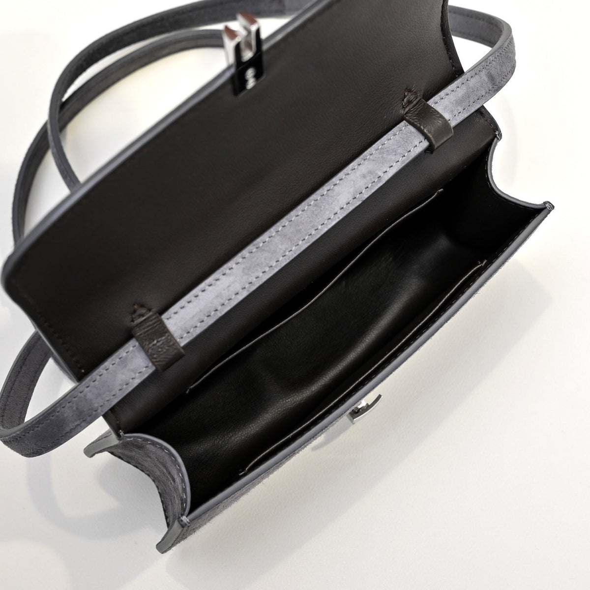 The Row Sofia 19cm Dark Grey Suede