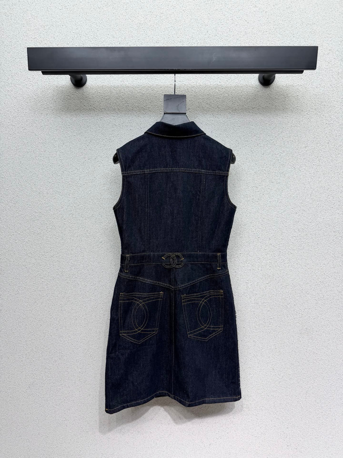 Chanel 2026 Denim Dress Navy Blue Cotton 398280