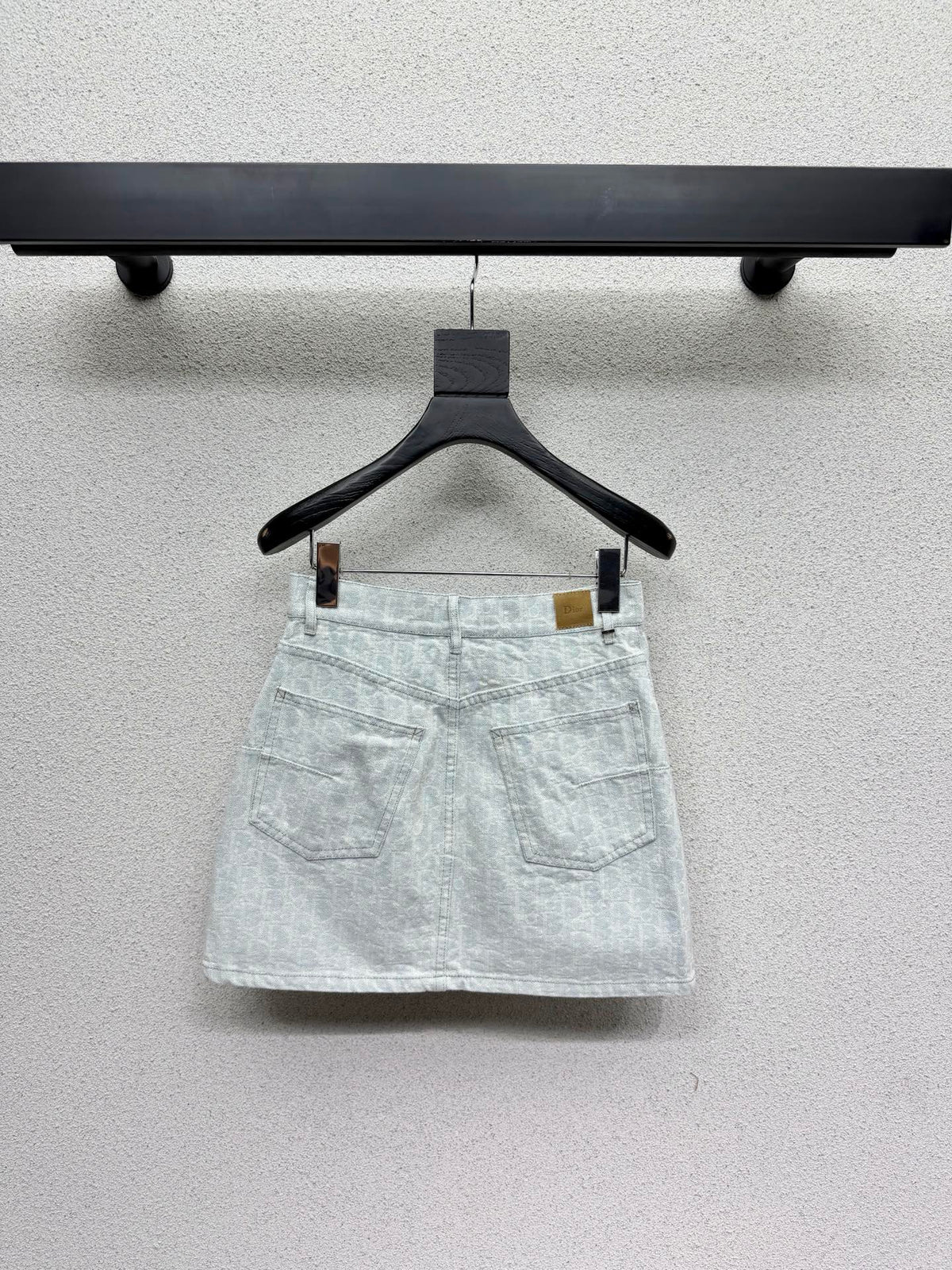 Dior 2026 Denim Midi Skirt Light Blue Cotton 400983