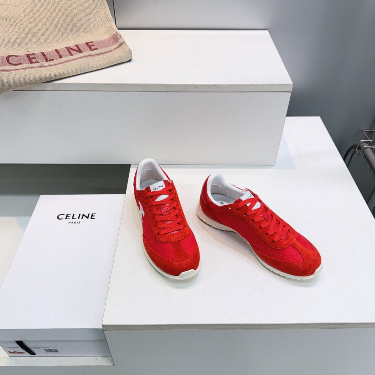 Celine 2026 Racer Sneakers Suede Fabric 107302