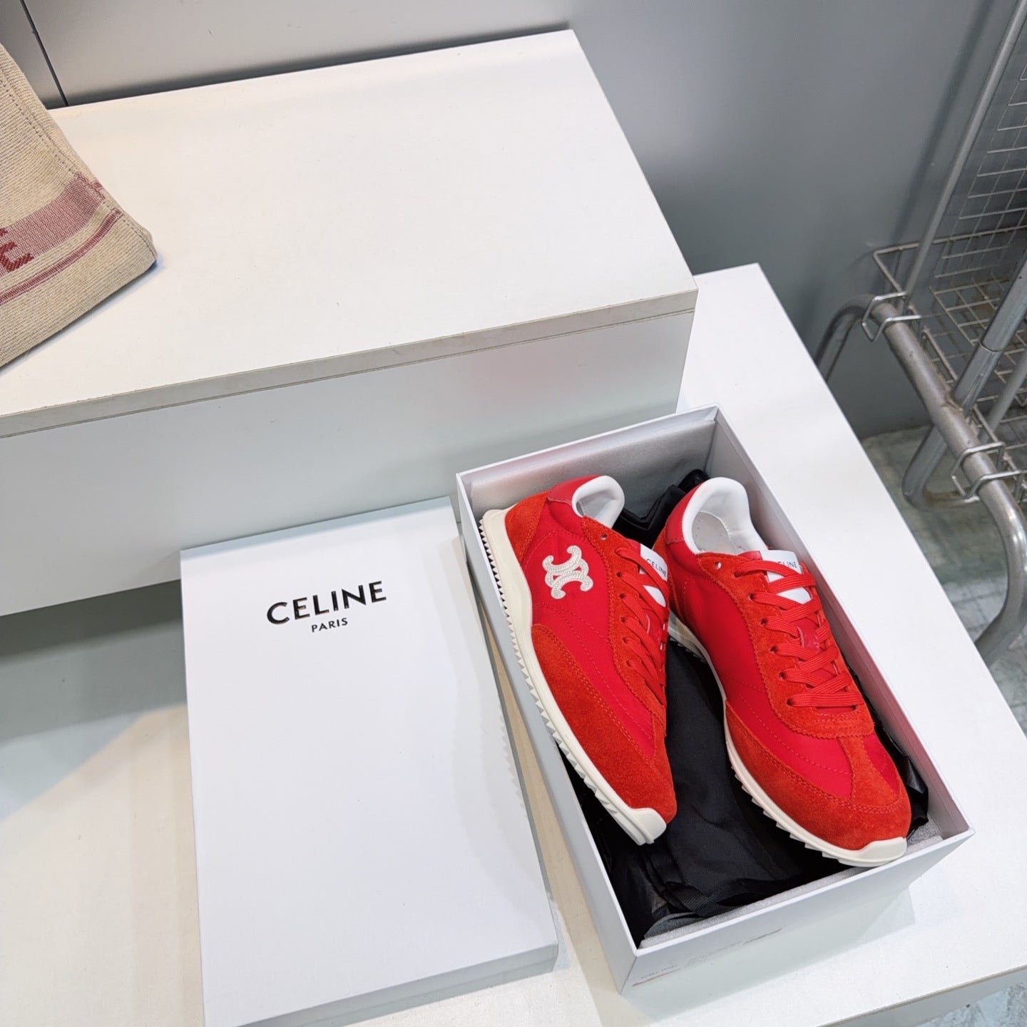 Celine 2026 Racer Sneakers Suede Fabric 107302