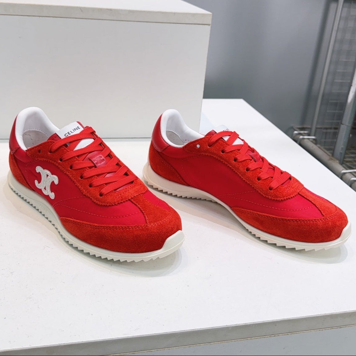 Celine 2026 Racer Sneakers Suede Fabric 107302