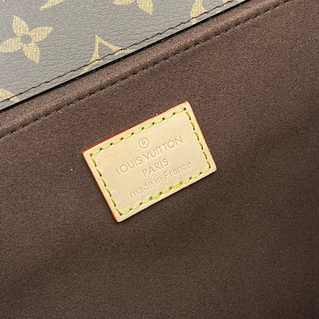 pochette metis 25 brown monogram canvas