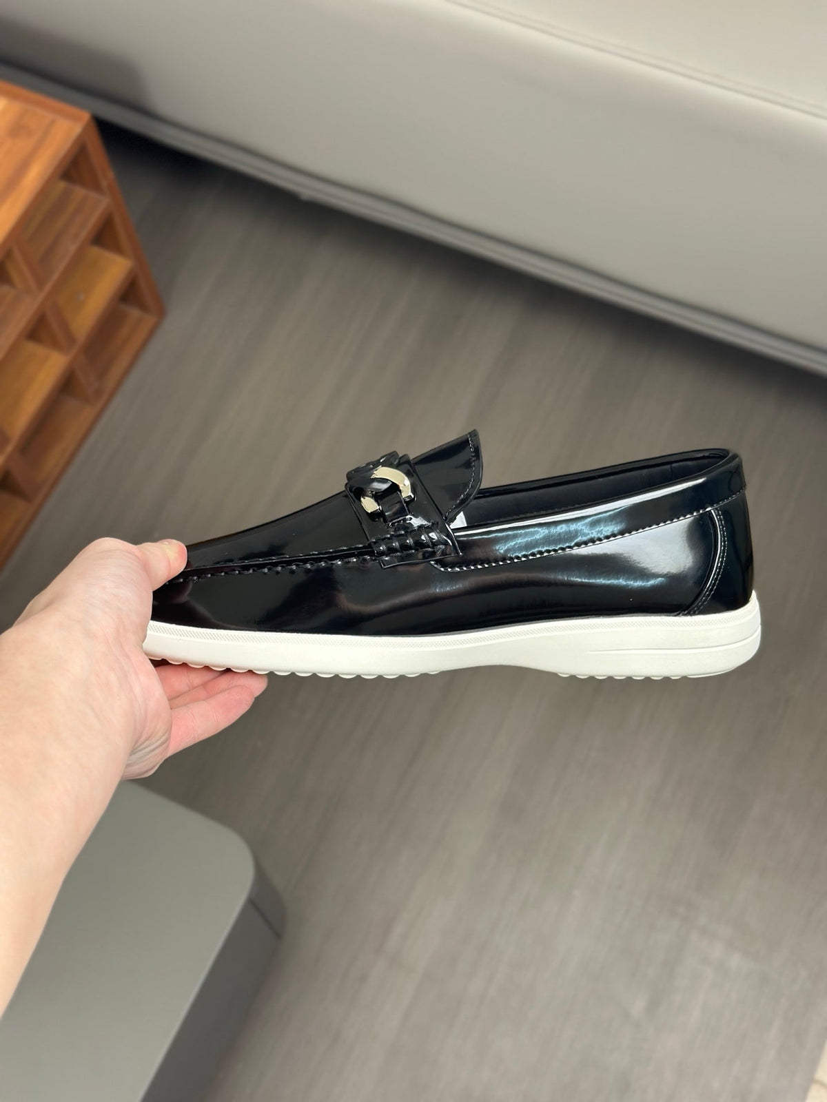 GG Men's Loafer Black Patent Leather 573503