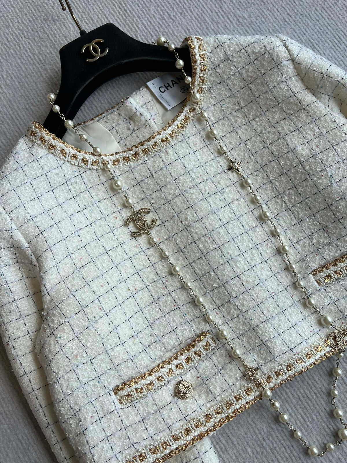 CC 25 Two-way Jacket White Wool Silk