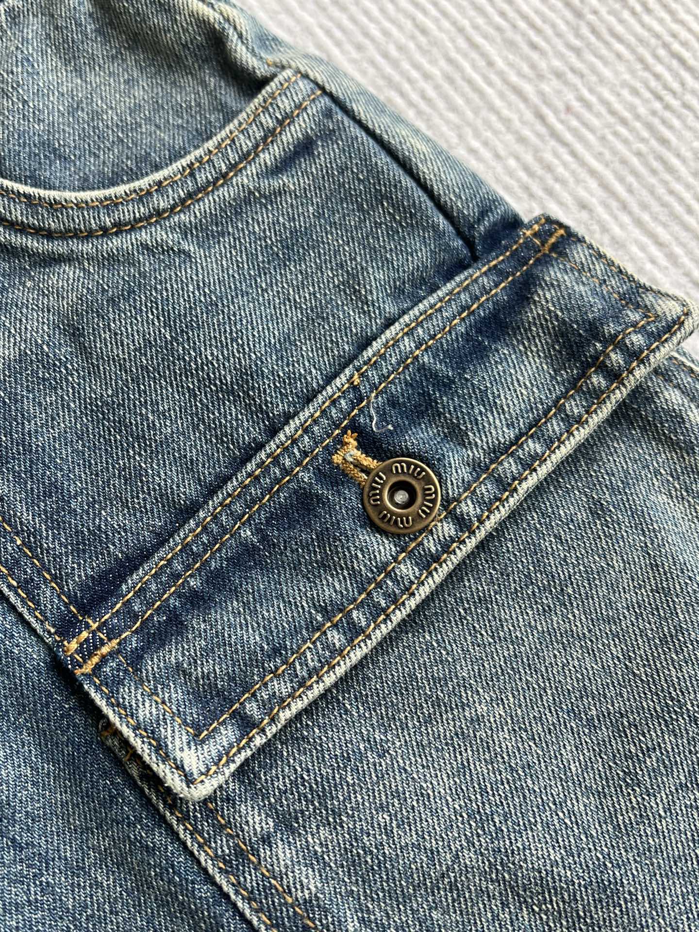 Miumiu 2026 Denim Short Blue Cotton 356321