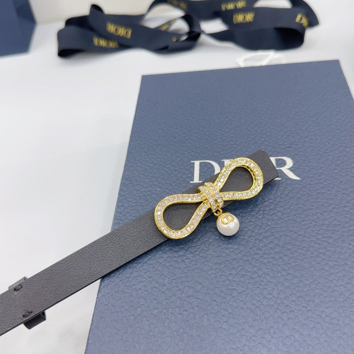 Dior 2026 Le Nœud De Gold Bow Buckle Belt 15mm 184754
