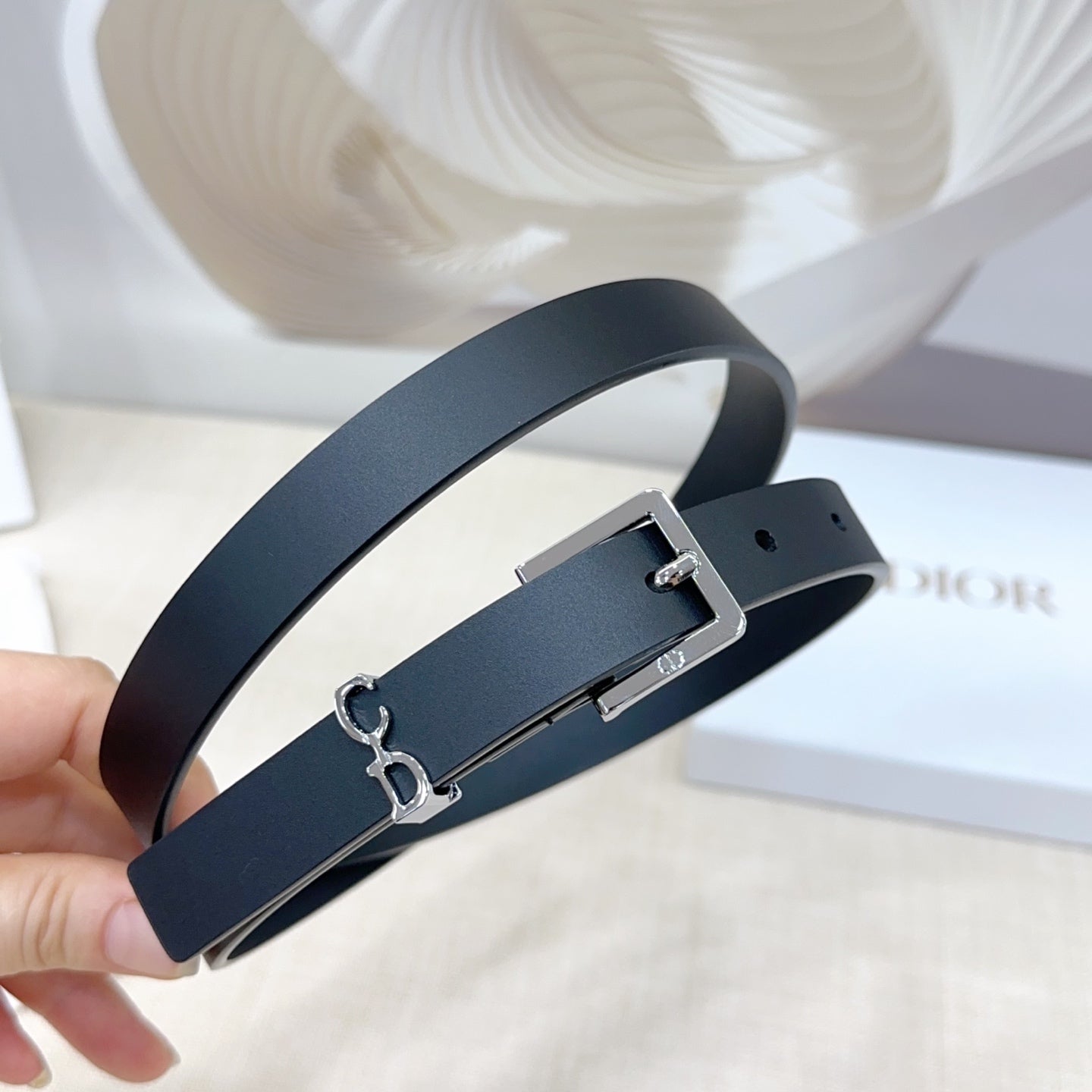 Dior 2026 Saddle Loop Belt 20mm Cowhide 190692