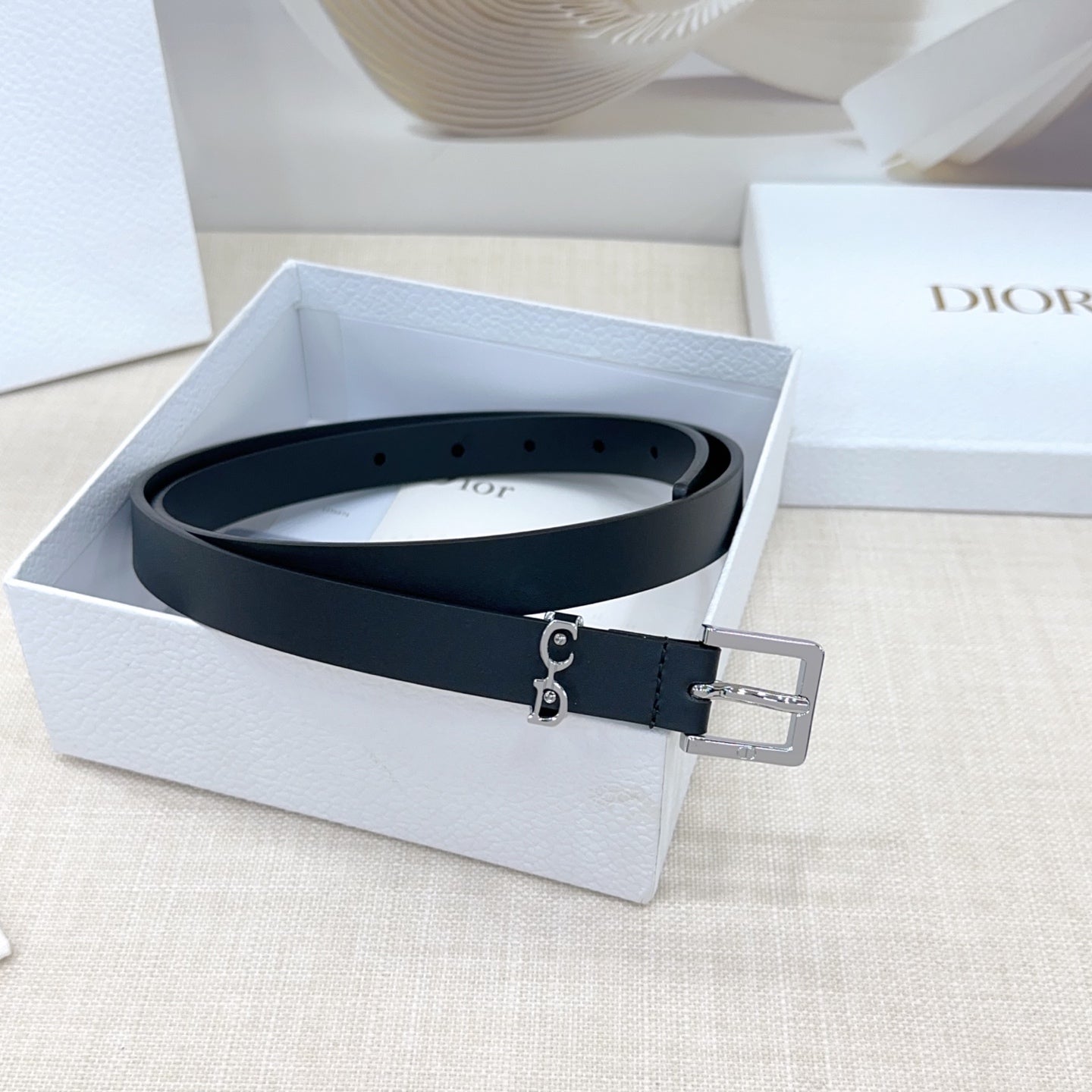 Dior 2026 Saddle Loop Belt 20mm Cowhide 190692