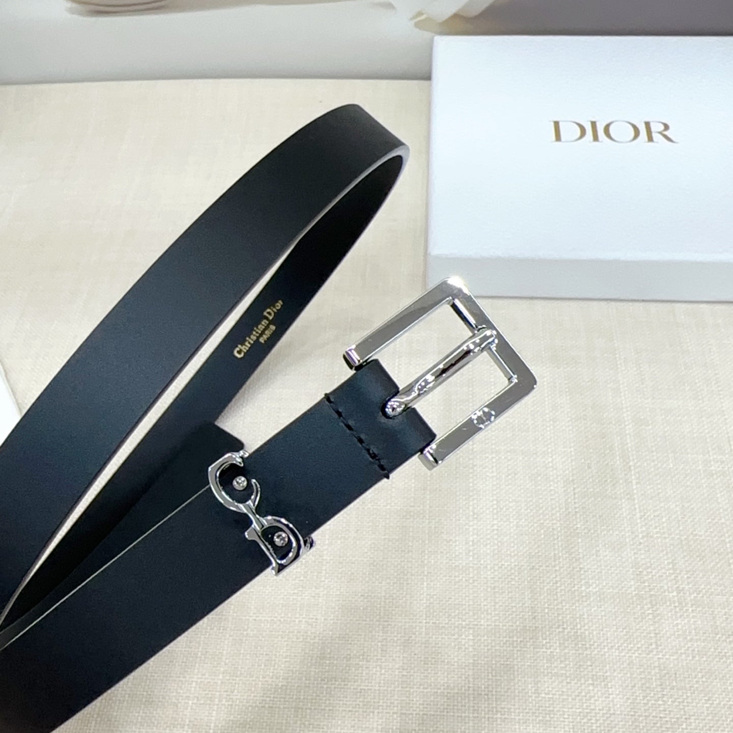 Dior 2026 Saddle Loop Belt 20mm Cowhide 190692