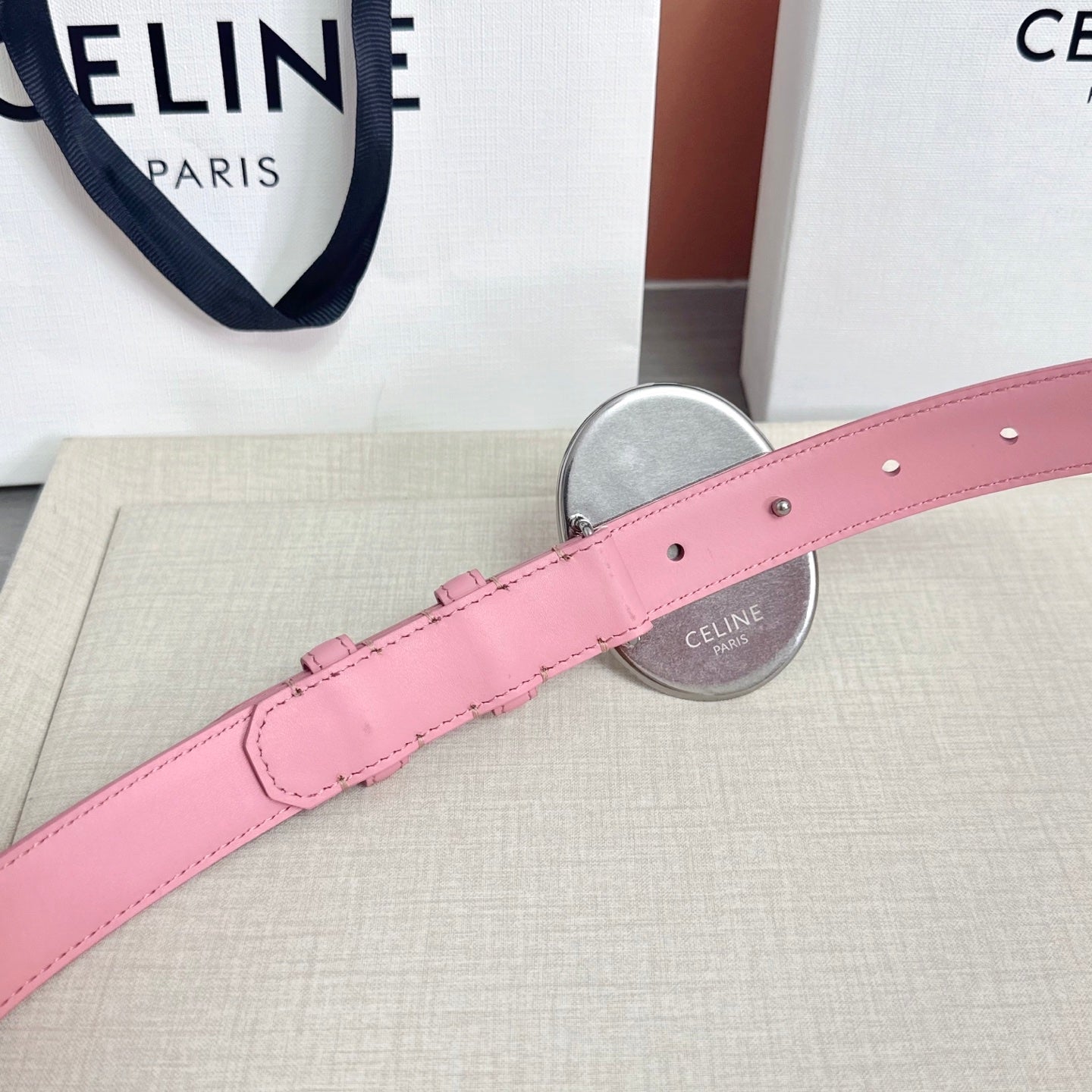 Celine 2026 Maison Paris Belt 25mm Leather 205170