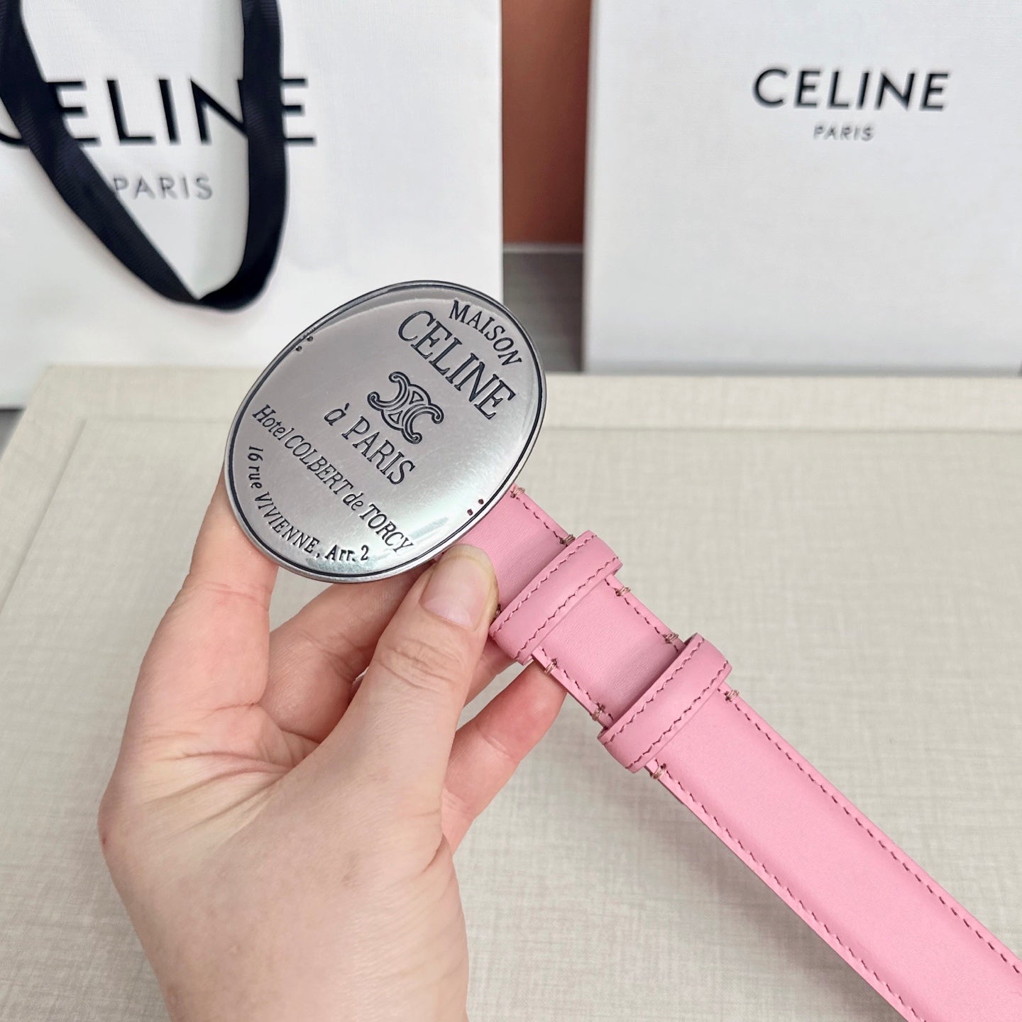 Celine 2026 Maison Paris Belt 25mm Leather 205170