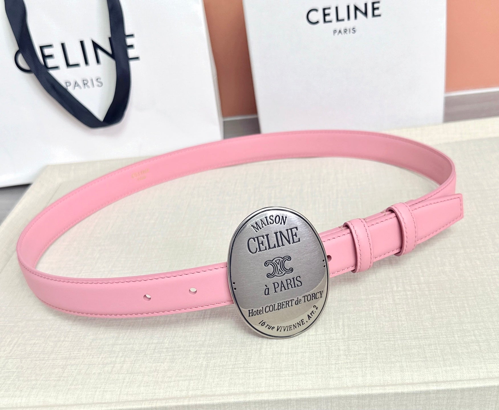 Celine 2026 Maison Paris Belt 25mm Leather 205170