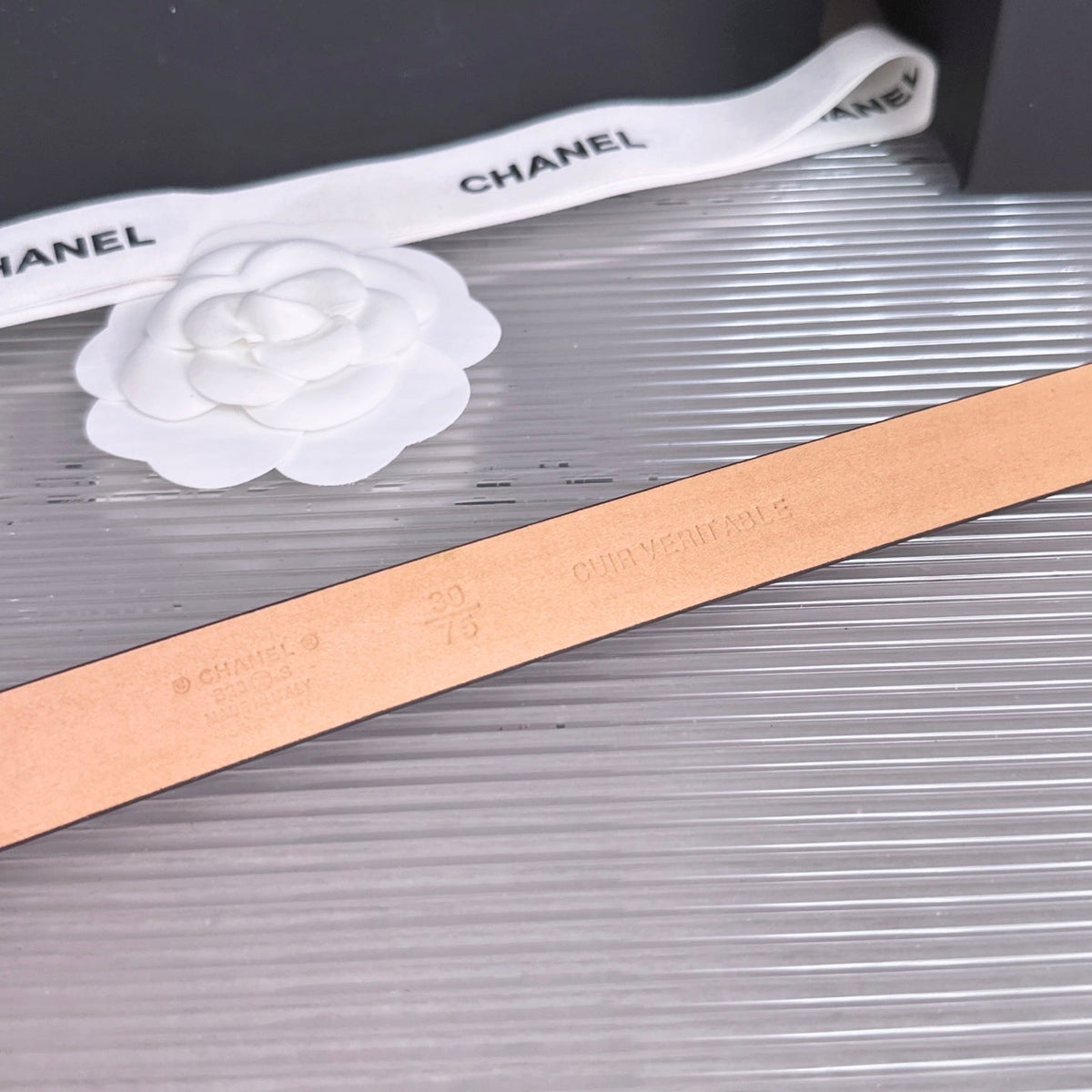 Chanel 2026 CC Logo Slim Belt 20mm Leather 212320