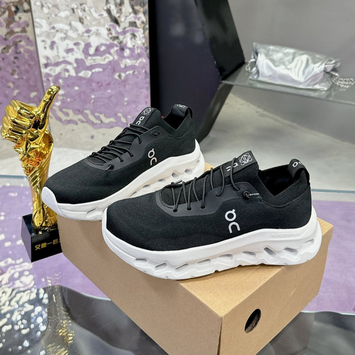 Loewe x On Cloudtilt Sneaker Black White Calfskin