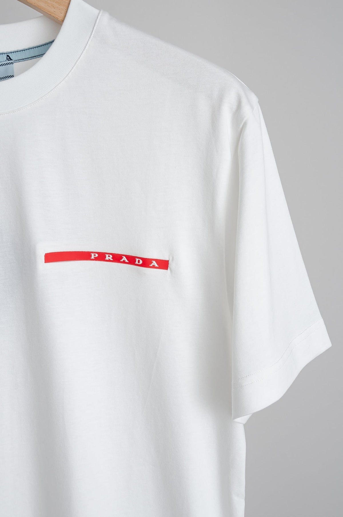 PRA 2026 Men's Short T-shirt White Red Logo Cotton 843627