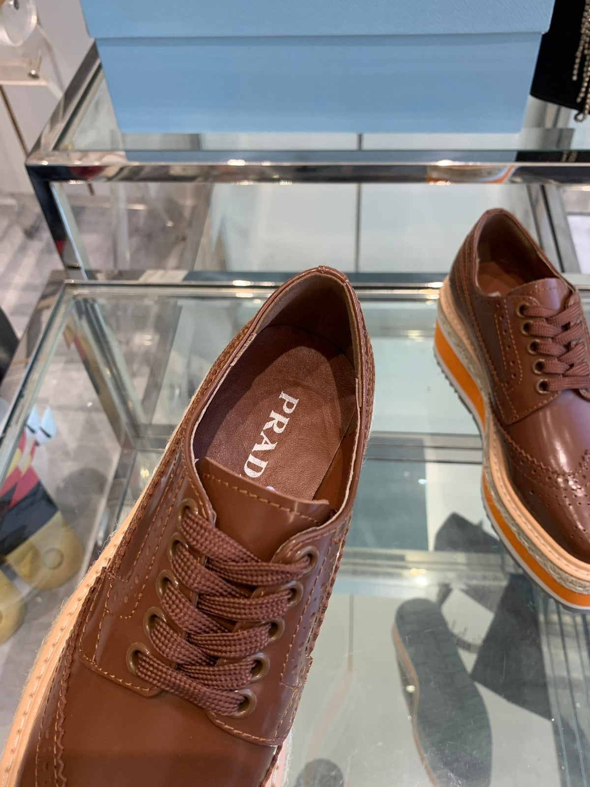Prada 2026 Spazzolato Platform Loafers 60mm Leather 177126