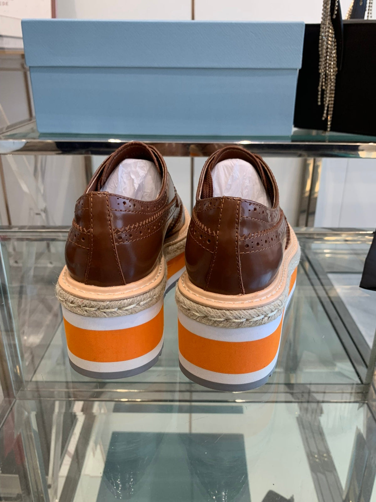 Prada 2026 Spazzolato Platform Loafers 60mm Leather 177126